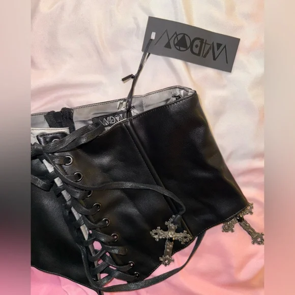 NWT Dolls Kill Widow Bound By Soul Waist Cincher Corset Size L/XL - Picture 7 of 15